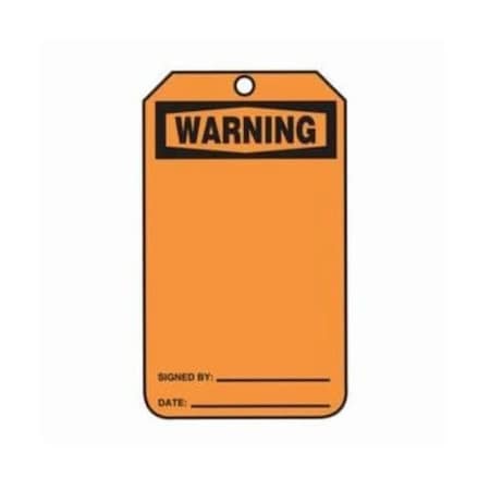 Accuform Safety Tags, WARNING BLANK, 5.75in x 3.25in, RP-Plastic, 25PK MDT300PTP